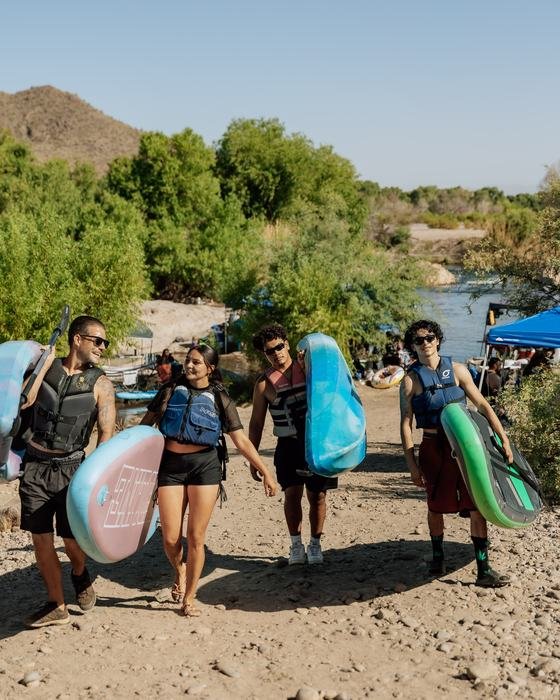 Redline customers on the river