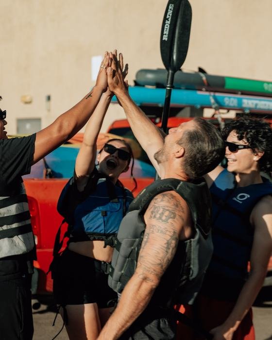 Redline customers on the river